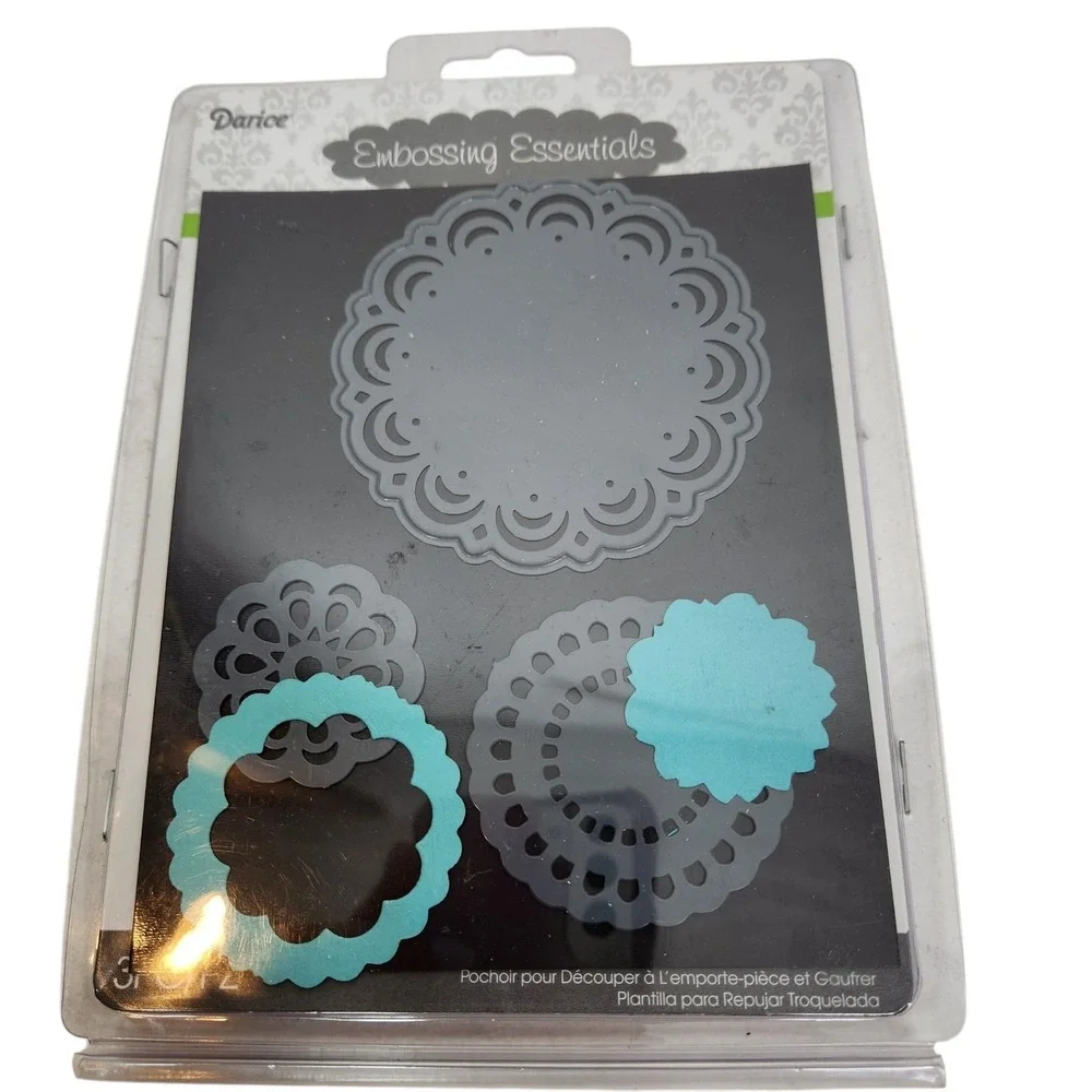 Darice Embossing Essentials Doilies Metal Cutting Dies 3pc Set Scrapbook Cards